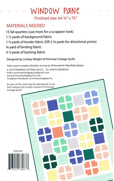 Dorothy's Journey Window Pane Quilt Kit by Jill Howarth