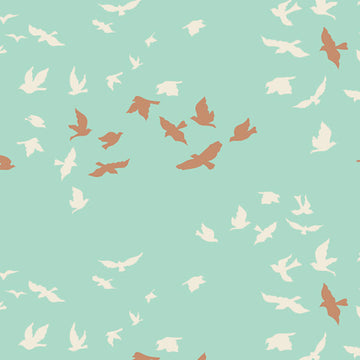 Winged Aves Chatter Shine by Bonnie Christine for Art Gallery Fabrics