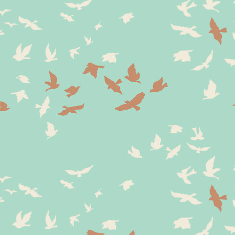 Winged Aves Chatter Shine by Bonnie Christine for Art Gallery Fabrics