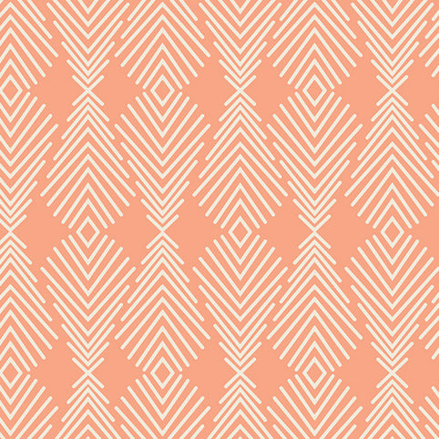 Winged Plumage in Apricot by Art Gallery Fabrics
