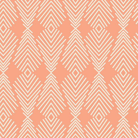 Winged Plumage in Apricot by Art Gallery Fabrics