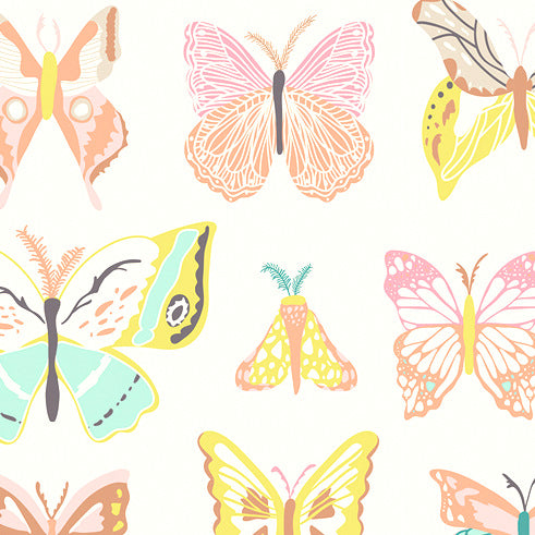 Winged Wingspan in Melon by Art Gallery Fabrics