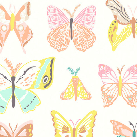 Winged Wingspan in Melon by Art Gallery Fabrics