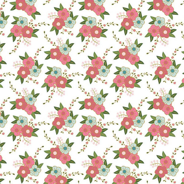 Wonderland Floral in White by Melissa Mortenson for Riley Blake