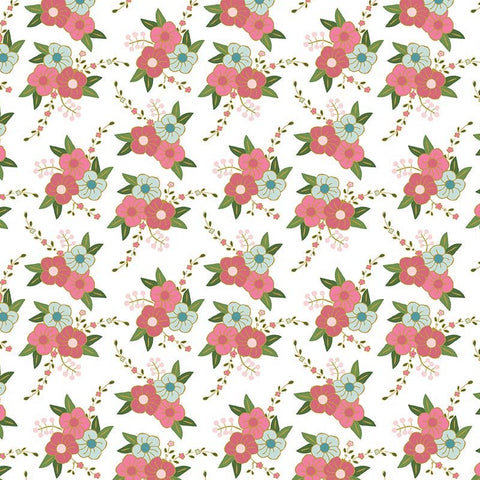 Wonderland Floral in White by Melissa Mortenson for Riley Blake