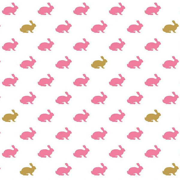 Wonderland Rabbit on White by Melissa Mortenson for Riley Blake Designs