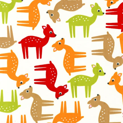 Woodland Pals Deer in Bermuda by Robert Kaufman Fabrics