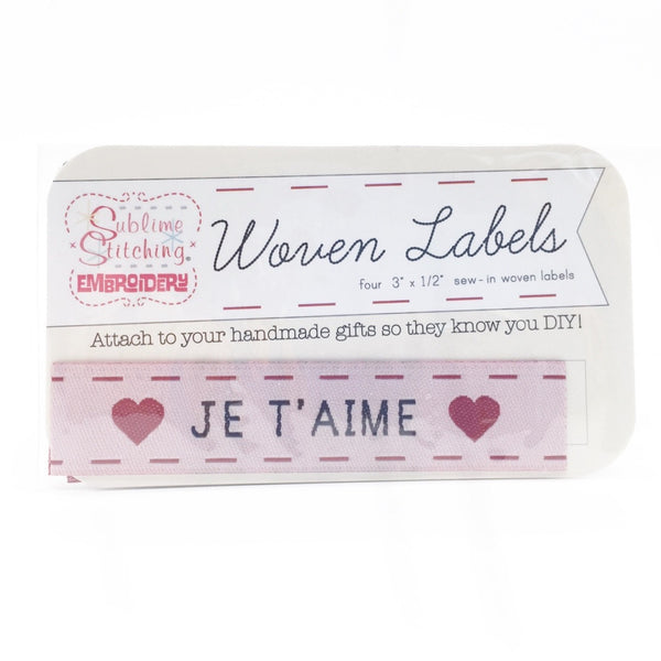 Woven Labels Je T'aime