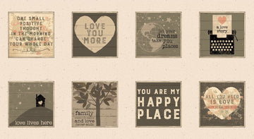Love Lives Here Cream Panel
