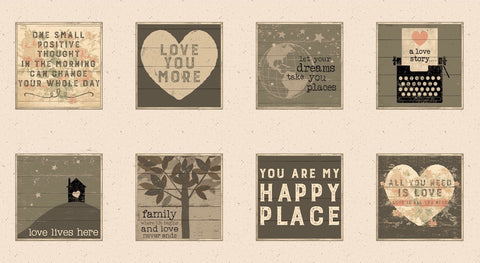 Love Lives Here Cream Panel