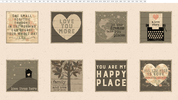 Love Lives Here Cream Panel