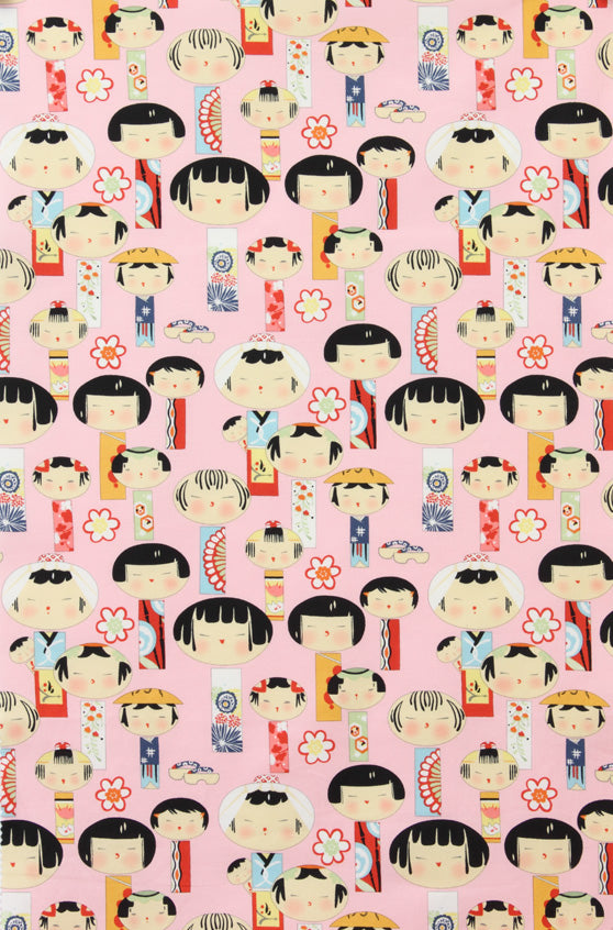 Yui Kokeshi Pink by Alexander Henry Fabrics