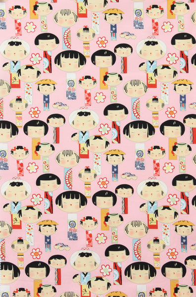 Yui Kokeshi Pink by Alexander Henry Fabrics