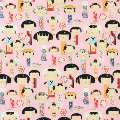Yui Kokeshi Pink by Alexander Henry Fabrics