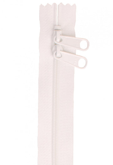 Handbag Double Slide Zipper in White 40 inch By Annie