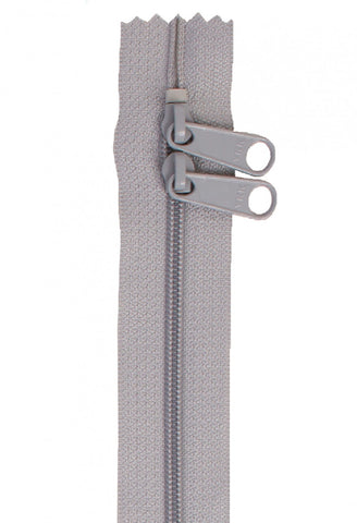 Handbag Double Slide Zipper in Grey 40 inch By Annie