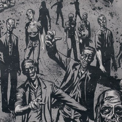 Zombie in Charcoal by Alexander Henry Fabrics