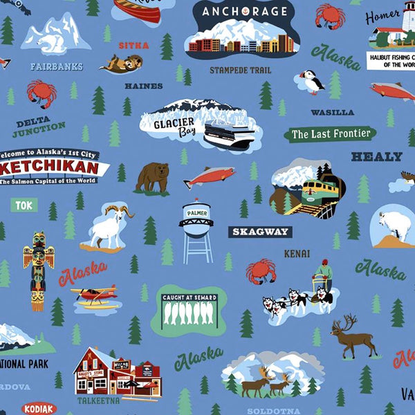 Alaska State on Blue