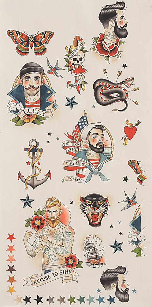 Anchors Away in tea by Alexander Henry Fabrics