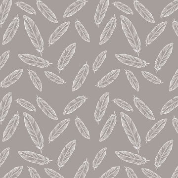 Feathers on Gray by Simple Simon & Company for Riley Blake Designs