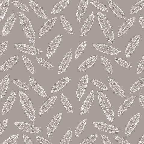Feathers on Gray by Simple Simon & Company for Riley Blake Designs