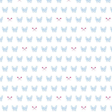 Blue Carolina Edie on White