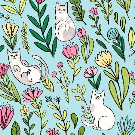 Catnip Flower Cats Aqua