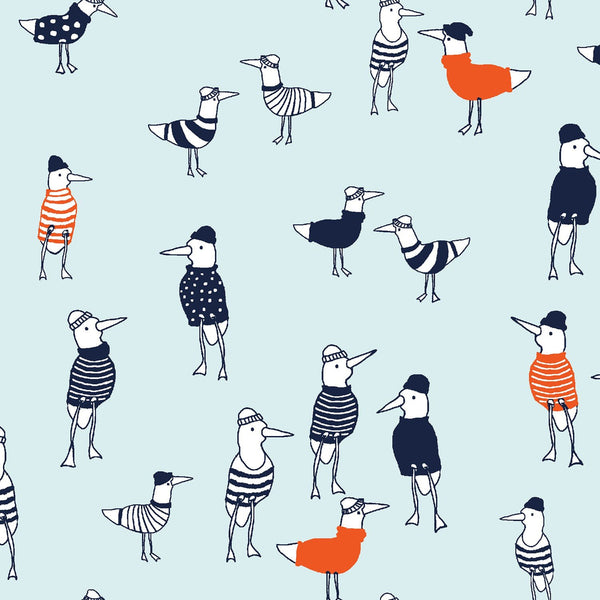 Seagulls in Aquamarine