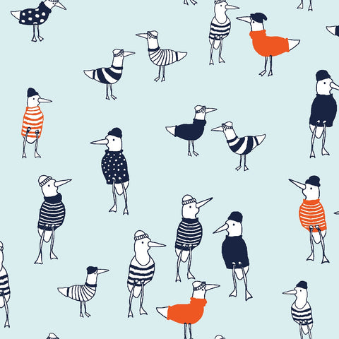 Seagulls in Aquamarine