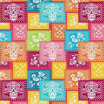 Sugar Skulls Paper Mache for David Textiles