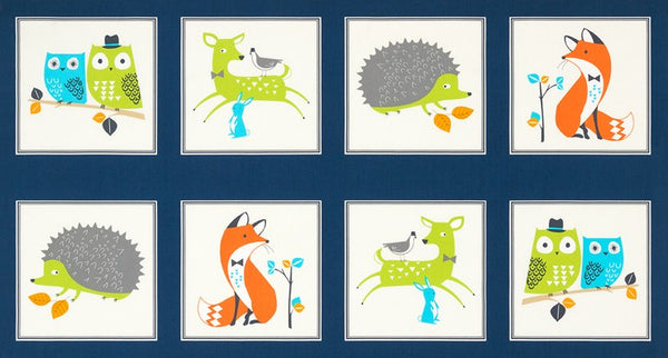 Forest Fellows 24 inch Panel in Wild by Robert Kaufman Fabrics