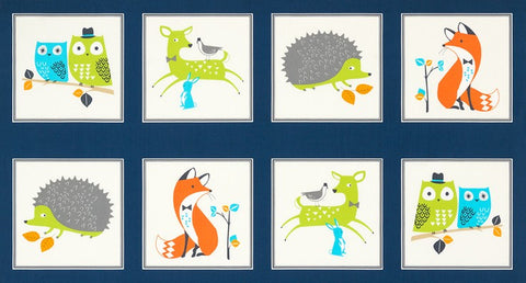 Forest Fellows 24 inch Panel in Wild by Robert Kaufman Fabrics