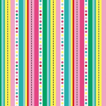 Frosty Flamingo Stripe in Multi by Laura Berringer for Marcus Fabrics