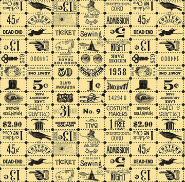 Costume Maker's Ball Ticket Grid Yellow