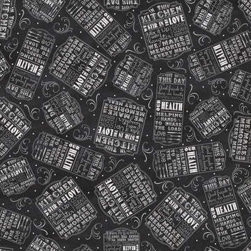 Give Us this Day Kitchen Signs on Black by Quilting Treasures
