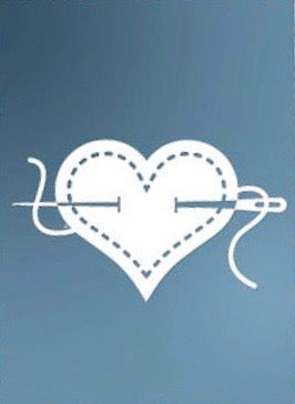 I Heart Sewing Vinyl Window Sticker