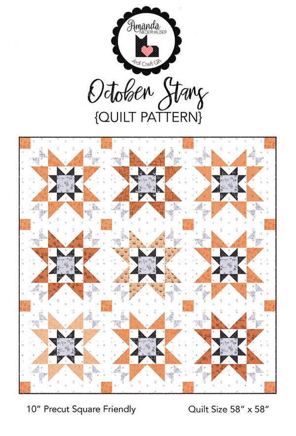 Scaredy Cat October Stars Quilt Kit by Amanda Niederhauser