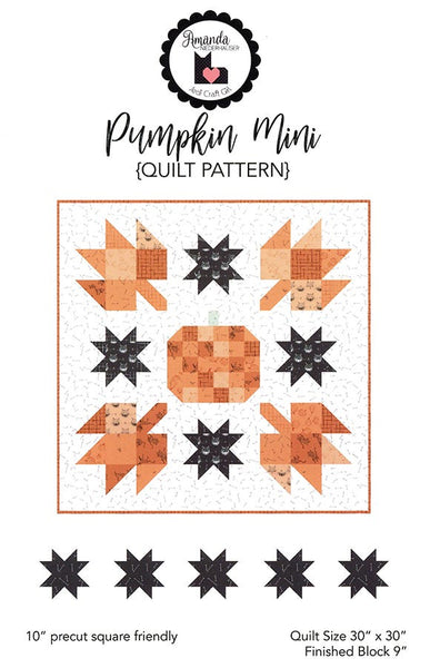 Scaredy Cat Pumpkin Mini Quilt Kit by Amanda Niederhauser