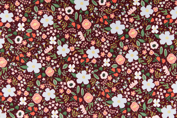 Garden Party Wild Rose in Burgundy Metallic by Rifle Paper Co