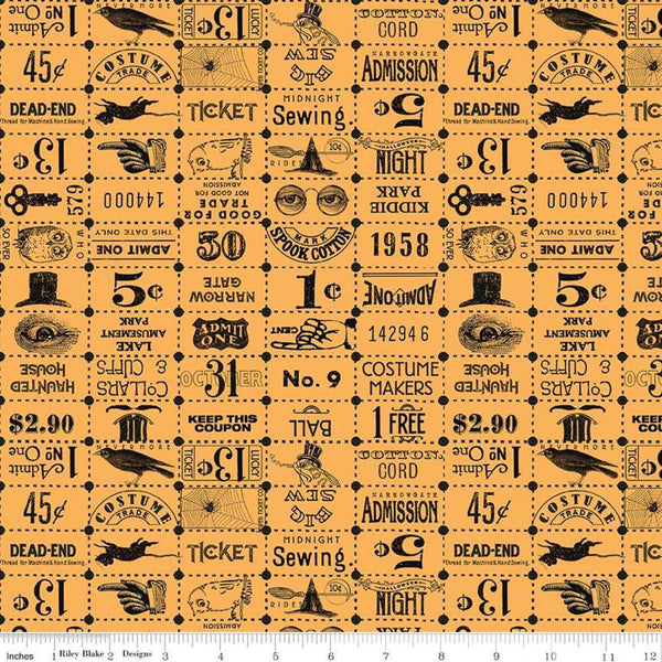 Costume Maker's Ball Ticket Grid Orange