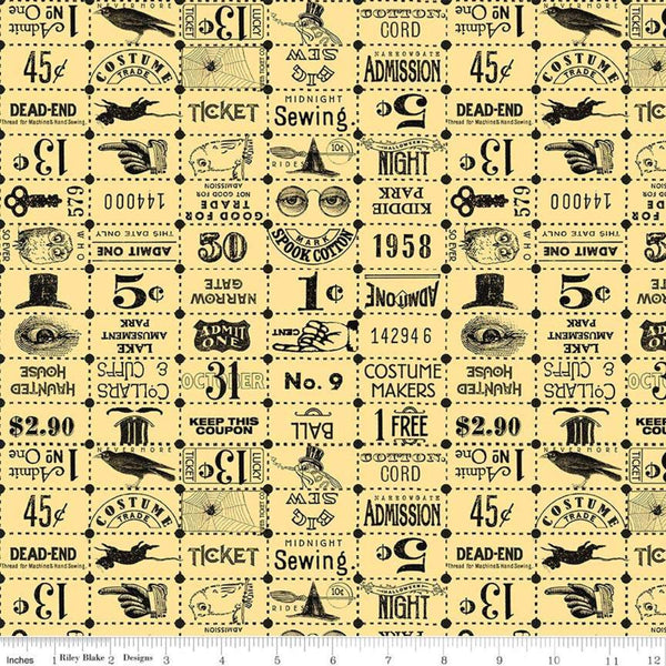 Costume Maker's Ball Ticket Grid Yellow