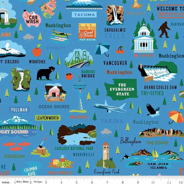 Washington State on Blue