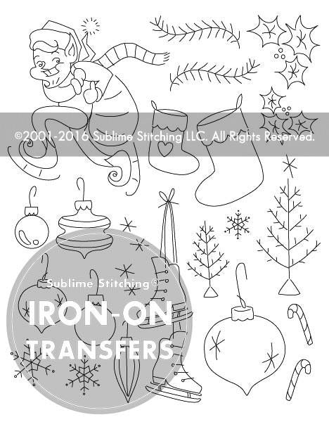Winterland Embroidery Transfer Pattern