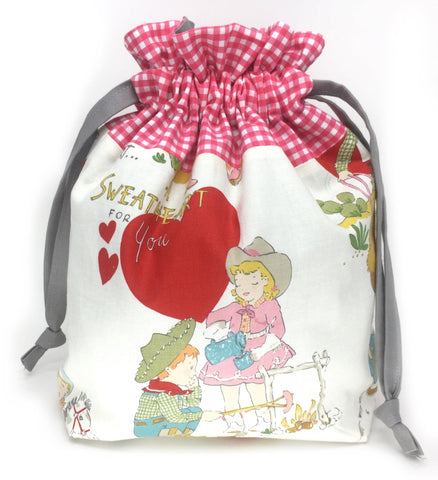 Valentine Lined Drawstring Bag Kit